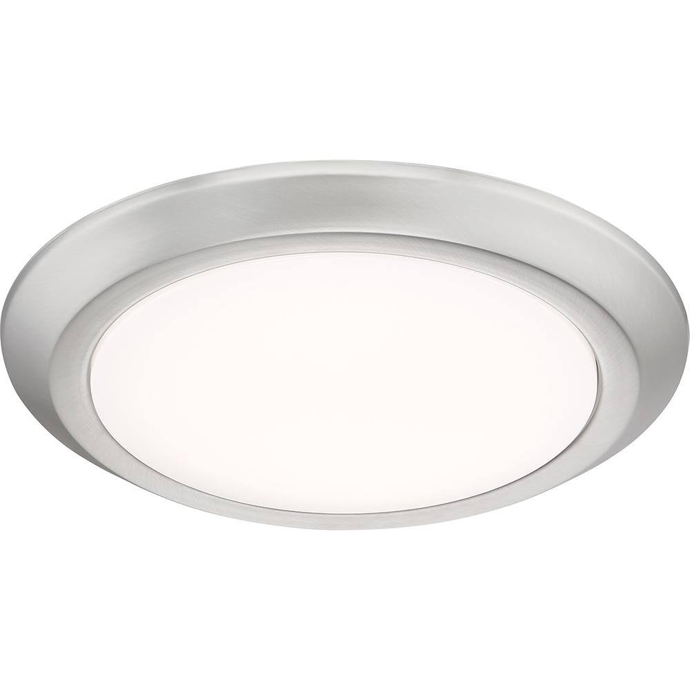 Verge 12" Brushed Nickel LED Flush Mount Light with Frosted Glass