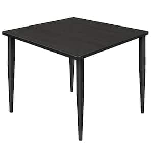 Trueno 42 in. Square Ash Grey and Black Wood Tapered Leg Table (Seats-4)