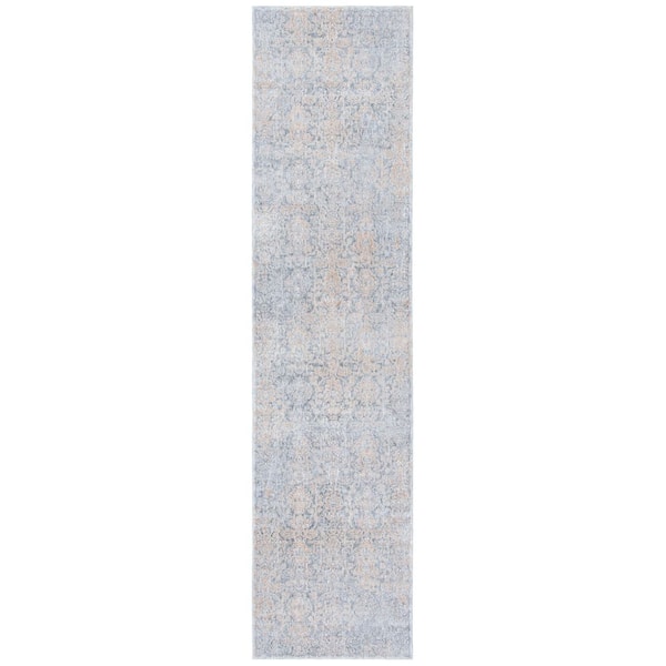 Webster 3 ft. x 10 ft. Gray/Beige Abstract Distressed Runner Rug