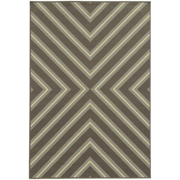 El Matador Brown 9 ft. x 13 ft. Indoor/Outdoor Area Rug