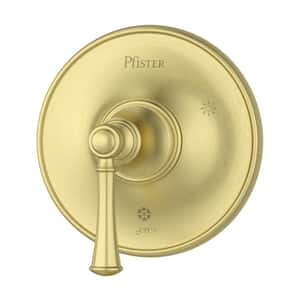 Tisbury 1-Handle Valve Only Trim Kit in Brushed Gold (Valve Not Included)