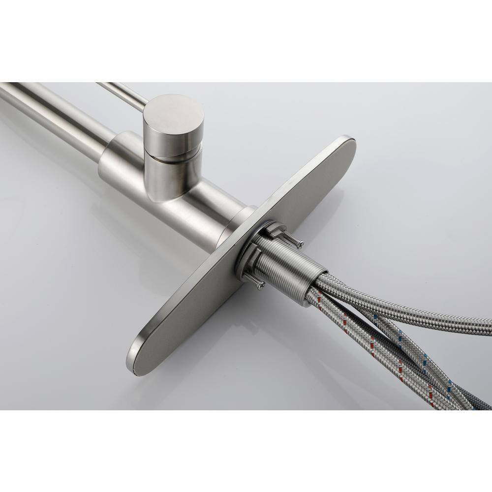 Brushed Nickel Stainless Steel Pull Down Kitchen Faucet