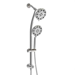 7-Spray Patterns 1.8GPM Round 4.7 in. Wall Bar Shower Kit with Hand Shower and Slide Bar in Polished Chrome