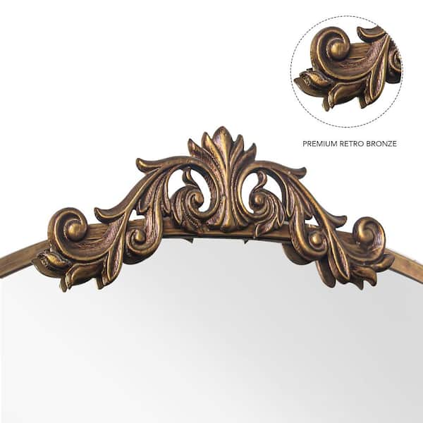 JUJABU 36 in. W x 66 in. H Arched Metal Framed Mirror for Bedroom