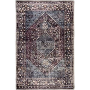 Irene Multicolor Distressed Washable 2 ft. x 3 ft. Scatter Rug