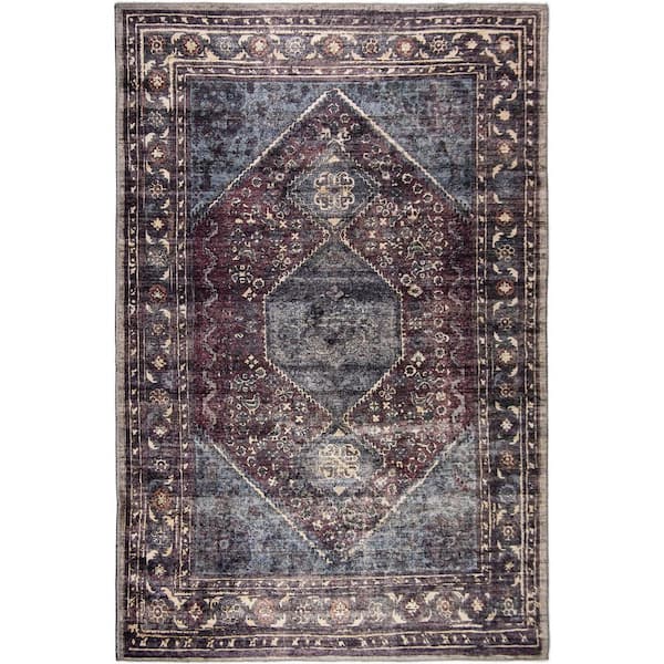 Irene Multicolor Distressed Washable 2 ft. x 6 ft. Runner Rug