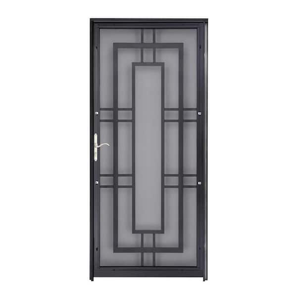 Grisham Avangarde 32 in. x 80 in. Universal/Reversible Black Steel
