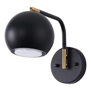 8.1 in. Indoor Sconce Wall Decor, Black Wall Mounted Lamps for Bedroom Living Room Hallway (2-Pack)