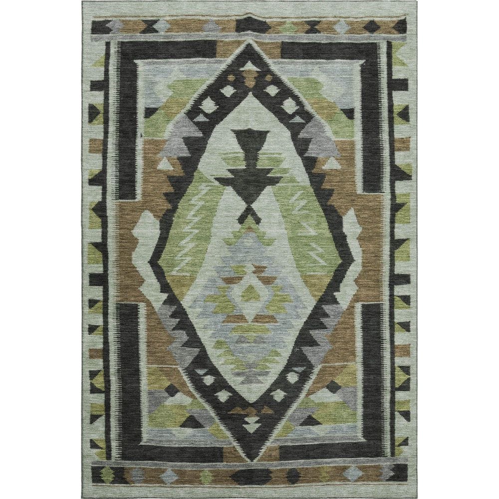 Mayfield Premium Machine Washable Abstract AMF1916 Brown 3 ft. x 4 ft. Area Rug price history on PriceWatchPro