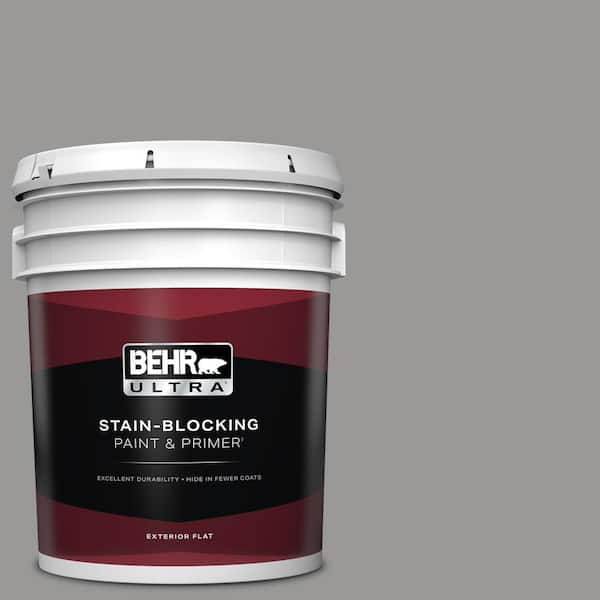 BEHR ULTRA 5 gal. Home Decorators Collection #HDC-NT-10A Dolphin Gray Flat Exterior Paint & Primer