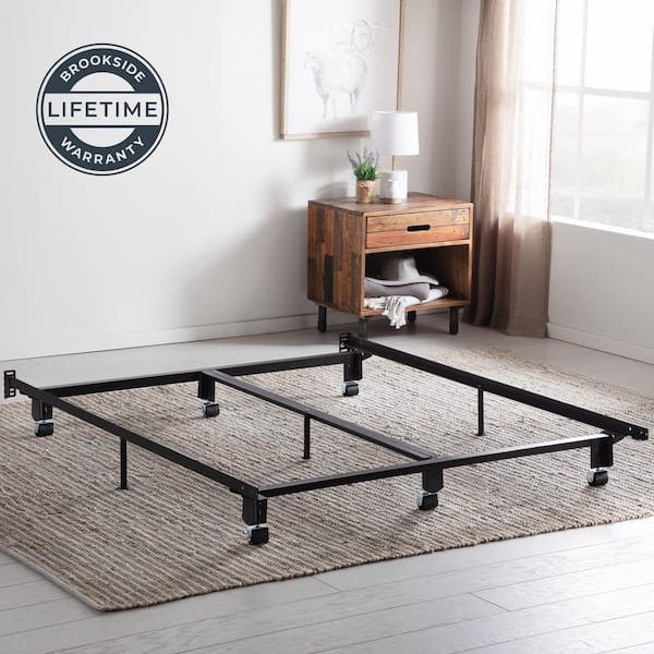 Brookside Steel Wedge Lock Metal California King Bed Frame With Rug Rollers Bs00cksl The Home Depot Brookside Steel Wedge Lock Metal, California King Bed Rails