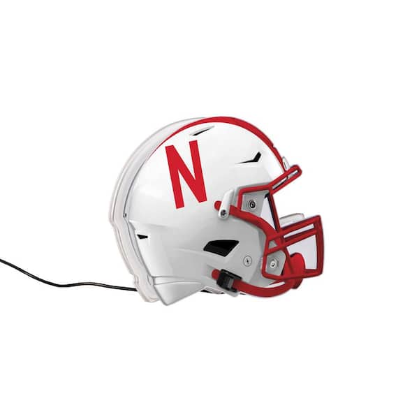 Evergreen University of Nebraska White NCAA Helmet Desklite LED Decor