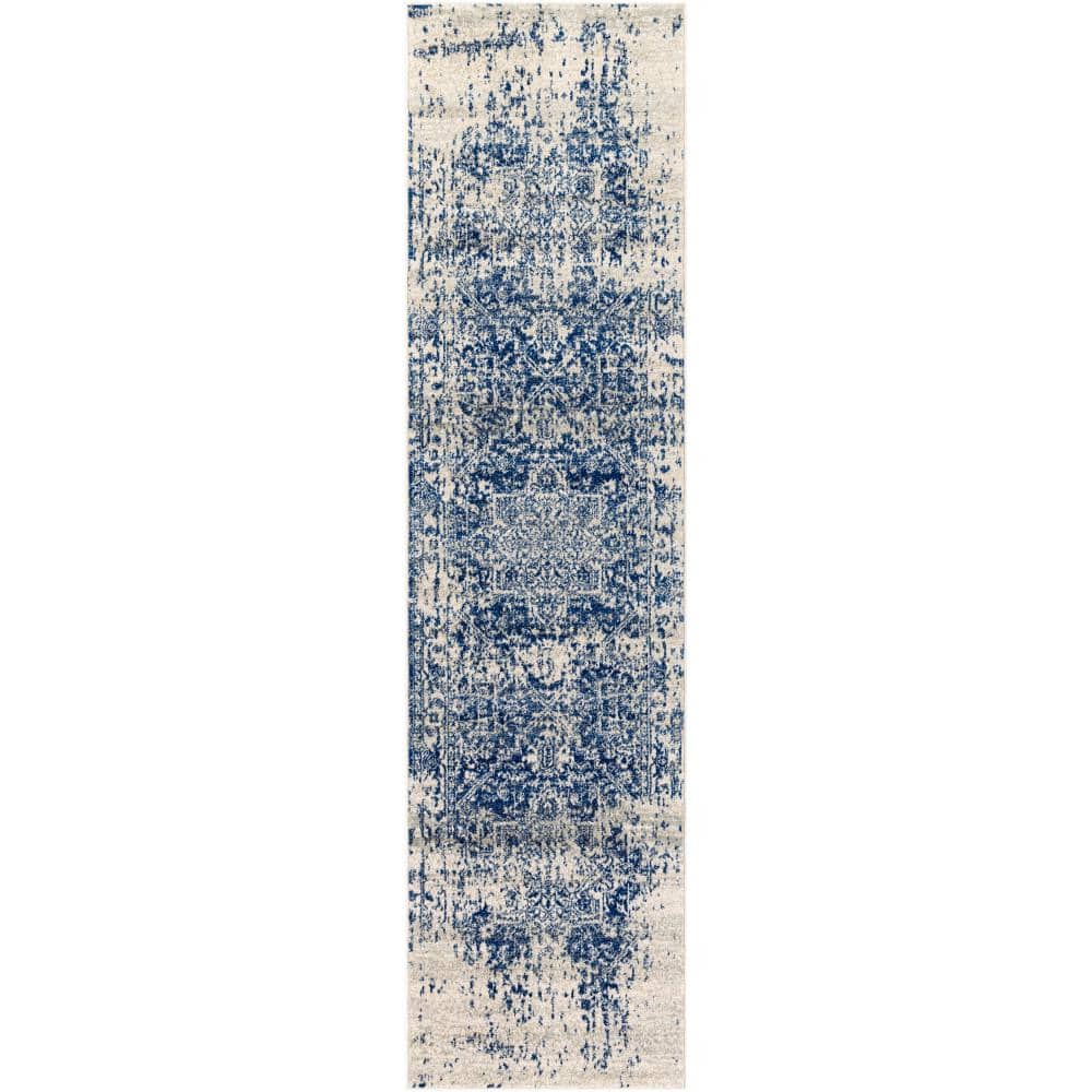 Demeter Dark Blue 2 ft. 7 in. x 10 ft. 3 in. Runner Rug price history on PriceWatchPro