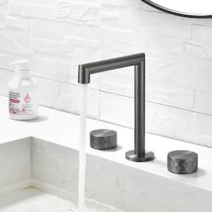 8 in. Widespread Double Handle Bathroom Faucet in Gunmetal Gray