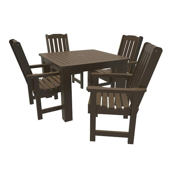 Highwood Springville 5-Pieces Square Recycled Plastic Outdoor Dining Set
