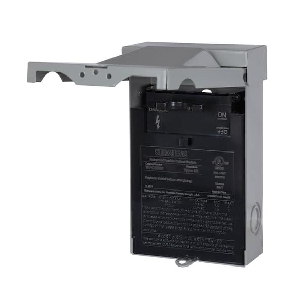 Outdoor Disconnect Ac Disconnect 30 Amp Outdoor Box - 240V Waterproof Fused Switch For ...