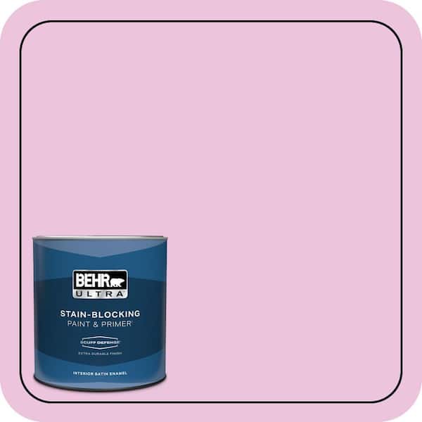 BEHR ULTRA 1 qt. #680A-2 Sugar Sweet Extra Durable Satin Enamel Interior Paint & Primer