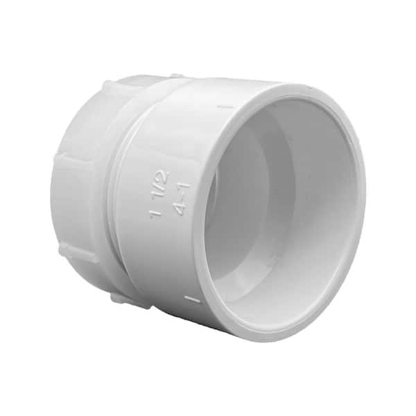 IPEX 1-1/2 in. PVC DWV Hub x Slip-Joint Trap Adapter With Plastic Nut  34-LP104P-015B - The Home Depot