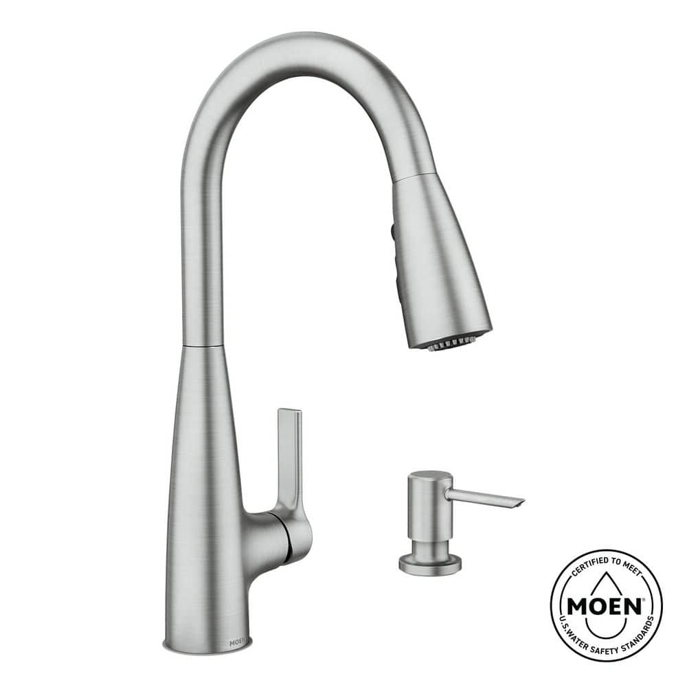 【＼(^^)／/-11/13 20:00】unico MOLN MOEN Haelyn Single-Handle Pull-Down Sprayer Kitchen Faucet with