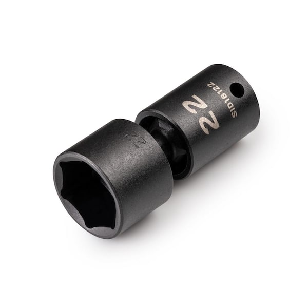 TEKTON 3/8 in. Drive x 22 mm 6-Point Universal Joint Impact Socket