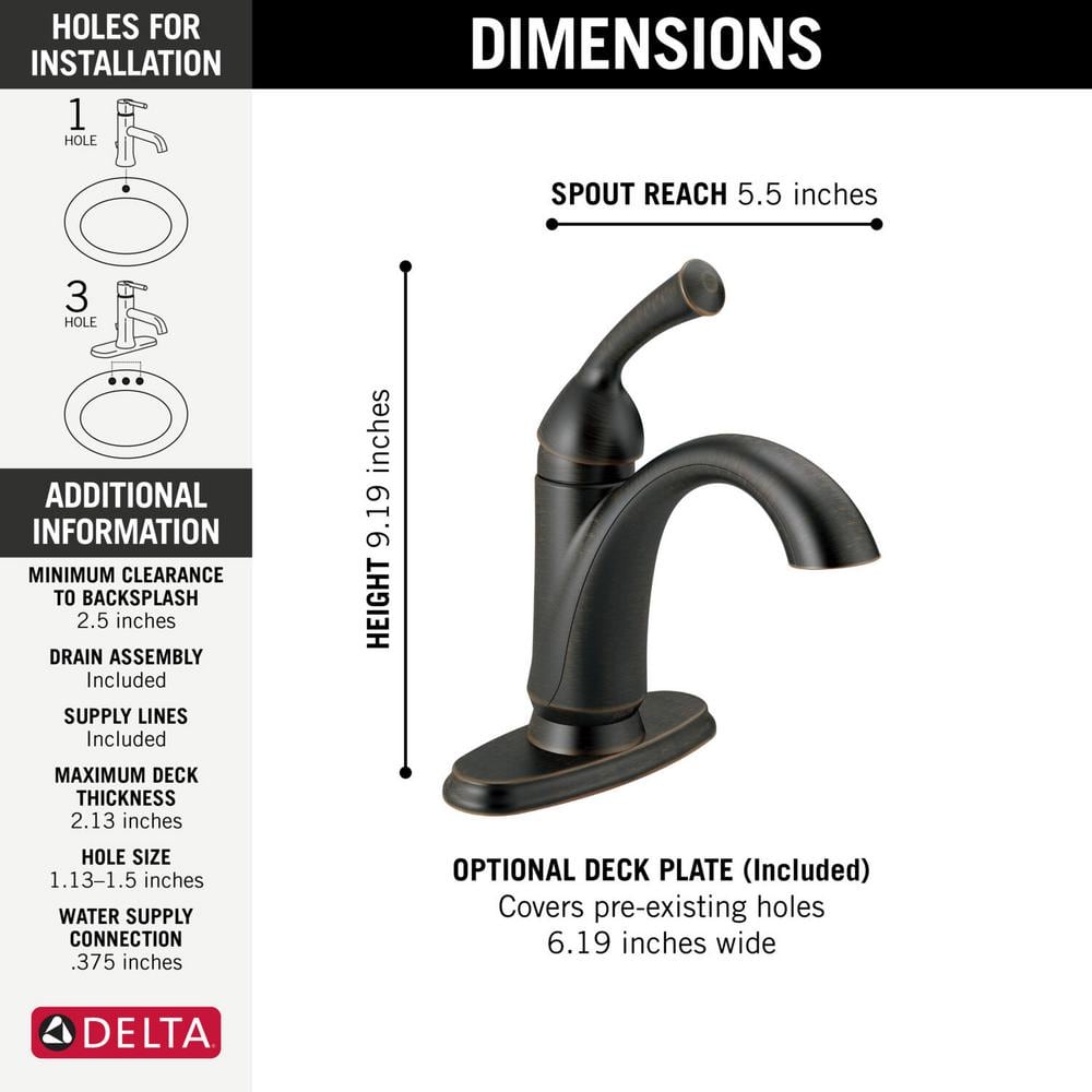 Haywood 9'' Modern Single Hole Stainless Steel Bathroom Faucet