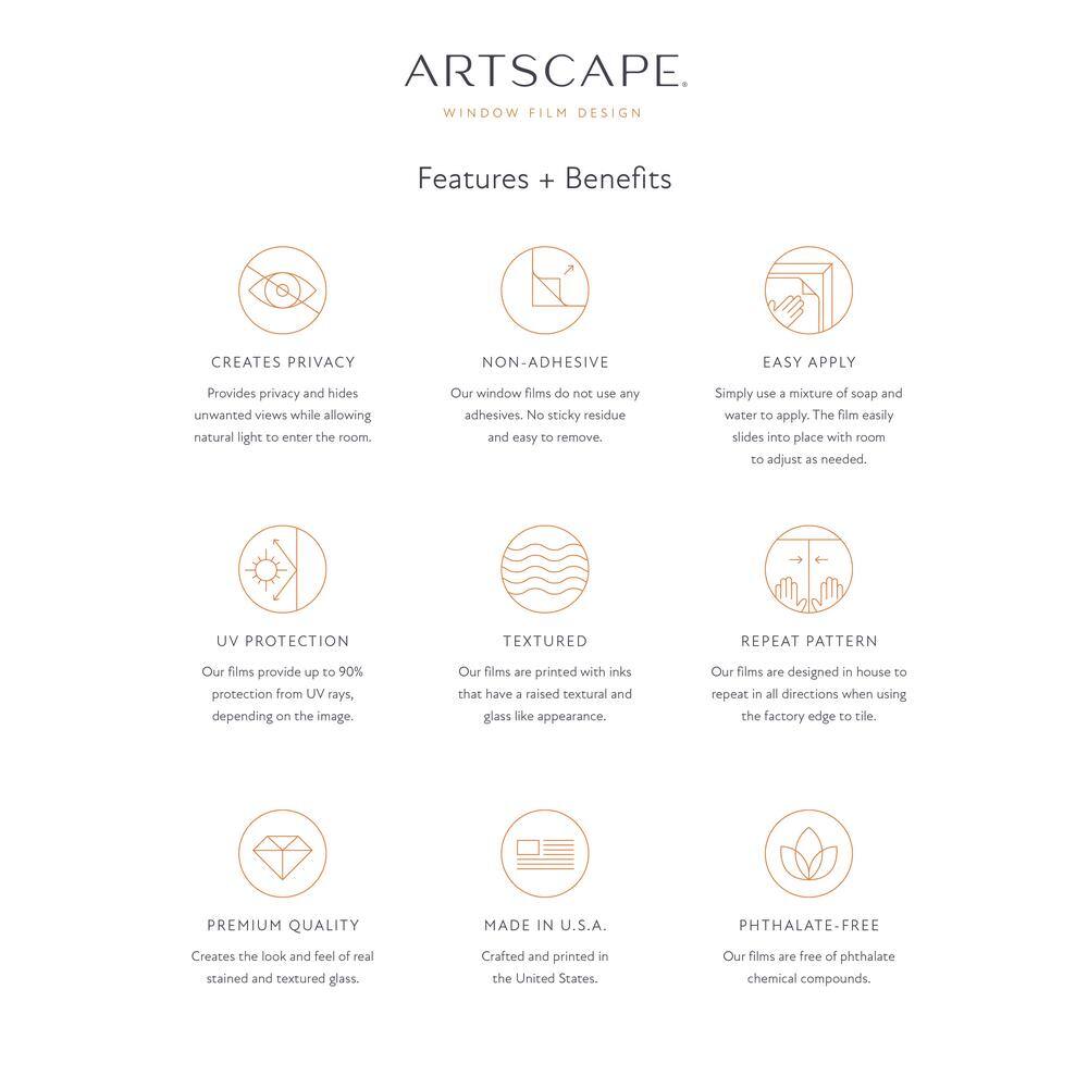 24" x 36" Clear Textured Privacy Window Film