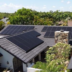 Installed Home Solar Panel System and Battery Storage