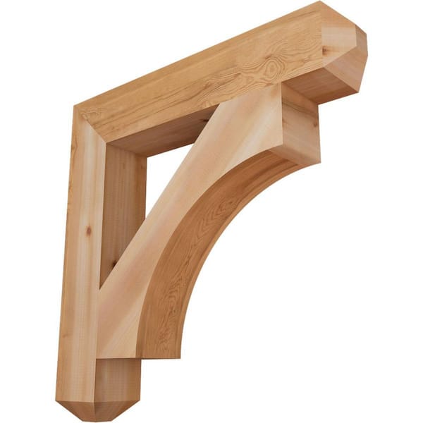 Ekena Millwork 5-1/2 in. x 34 in. x 34 in. Western Red Cedar Westlake Craftsman Smooth Bracket