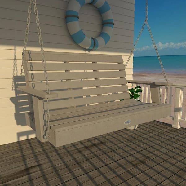 Highwood Riverside 4ft. 2-Person Cove Gray Recycled Plastic Porch Swing