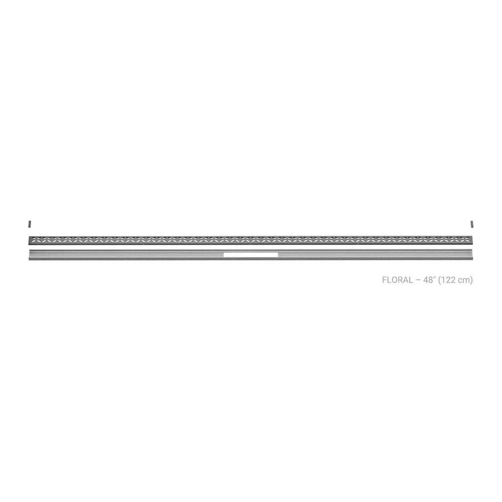 Kerdi-Line-Vario Pewter 48 in. Floral Grate and Channel Floor Installation Kit for Accessory price history on PriceWatchPro