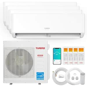 36,000 BTU 4 Zones Mini Split AC/Heating System, Ductless Inverter Heat Pump, 21.5 SEER2, WiFi Enabled, 9K+9K+9K+12 230V