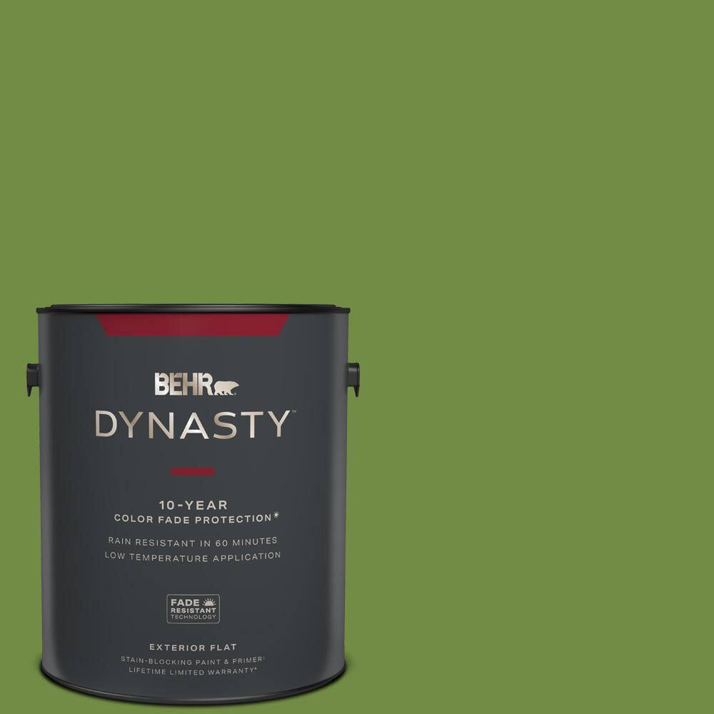 BEHR DYNASTY 1 gal. 420D6 Thyme Green Flat Exterior StainBlocking