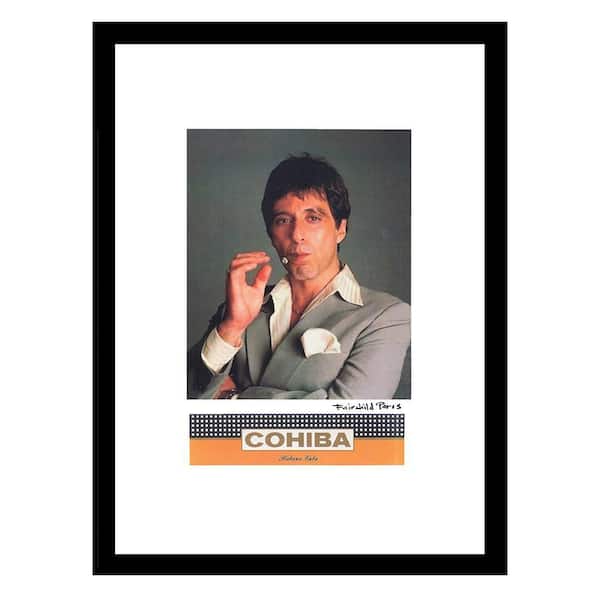 VENICE BEACH Collections Cigars and Scarface Pacino Go Hand in Hand by Fairchild Paris 1-Piece Framed Graphic Print 18 in. x 14 in.