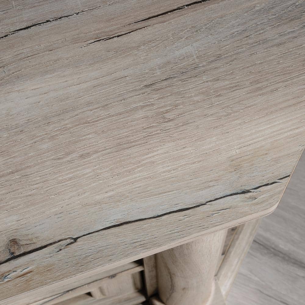 Split Oak 61" Corner TV Stand with Cabinet