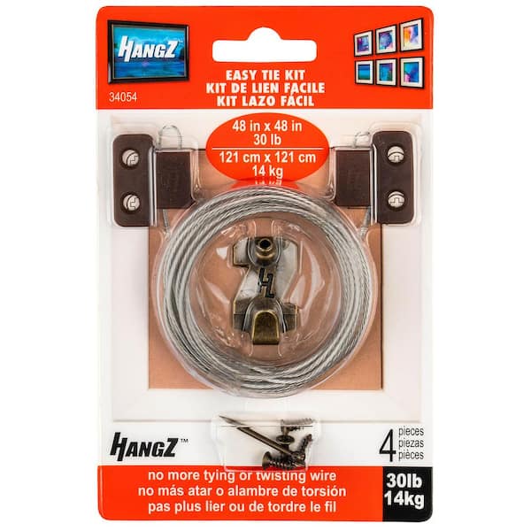 HangZ 30 lbs. Easy Tie 2-Hole D-Ring Kit (4-Piece)