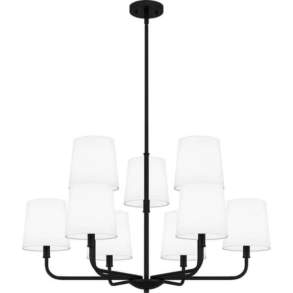 Quoizel Gallagher 9 light Matte Black Chandelier