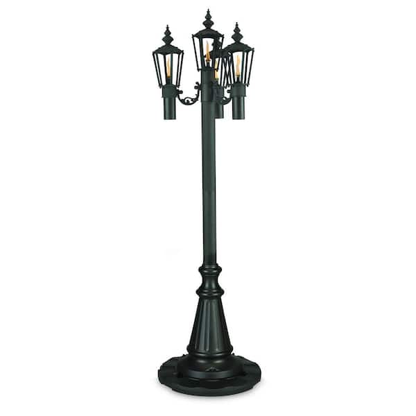Patio Living Concepts 85 in. Islander Citronella Four Flame Outdoor Black Park Style Post Lantern