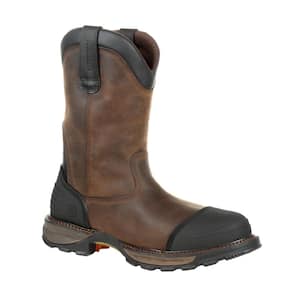 Men's Maverick XP Waterproof 11 in. Work Boots - Composite Toe - Distressed Grizzly Brown Size 11 (M)