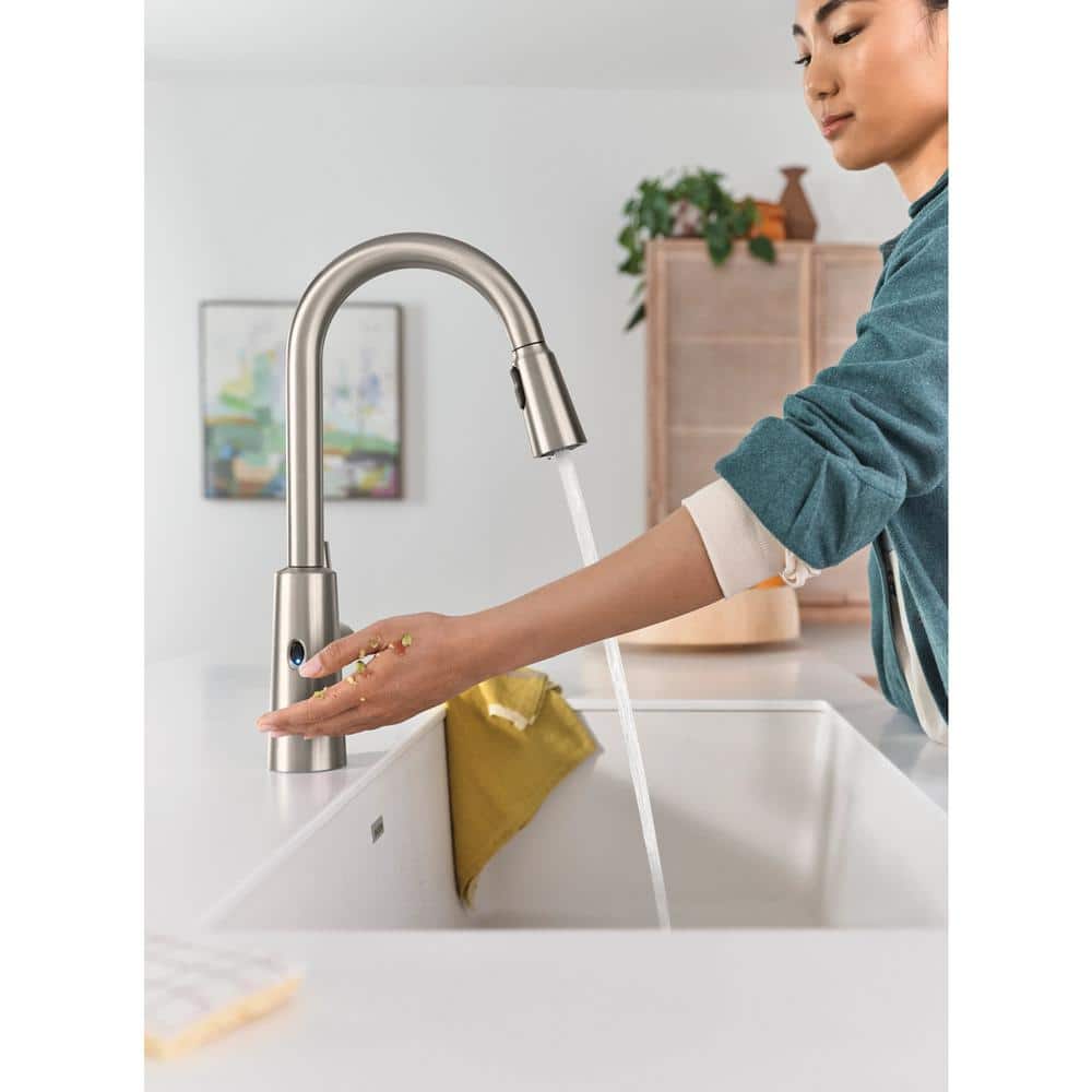 Stainless Steel Touchless Pull Down Kitchen Faucet with Spray