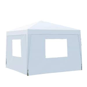 10 ft. x 10 ft. Outdoor Pop Up Gazebo Canopy Tent with 2 Removable Sidewall and Zipper, 4pcs Weight Sand Bag & Carry Bag