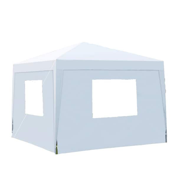 ITOPFOX 10 ft. x 10 ft. Outdoor Pop Up Gazebo Canopy Tent with 2 Removable Sidewall and Zipper, 4pcs Weight Sand Bag & Carry Bag