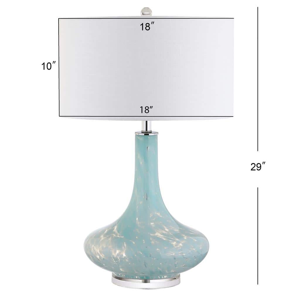 Montreal 29" Ice Blue Glass and Acrylic Table Lamp