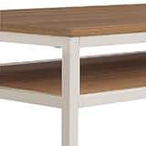 60-Inch Oak and Steel Industrial Writing Desk