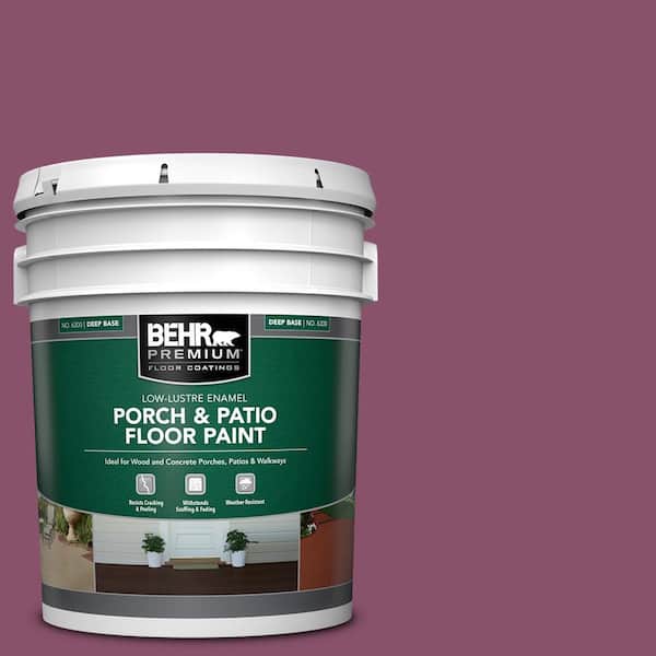 BEHR PREMIUM 5 gal. #M120-7 Raspberry Crush Low-Lustre Enamel Interior/Exterior Porch and Patio Floor Paint