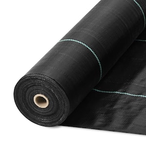 Weed Barrier Landscape Fabric, 3 x 300 ft. Heavy Duty Woven PP, Geotextile for Driveway, Ground Cover, Black