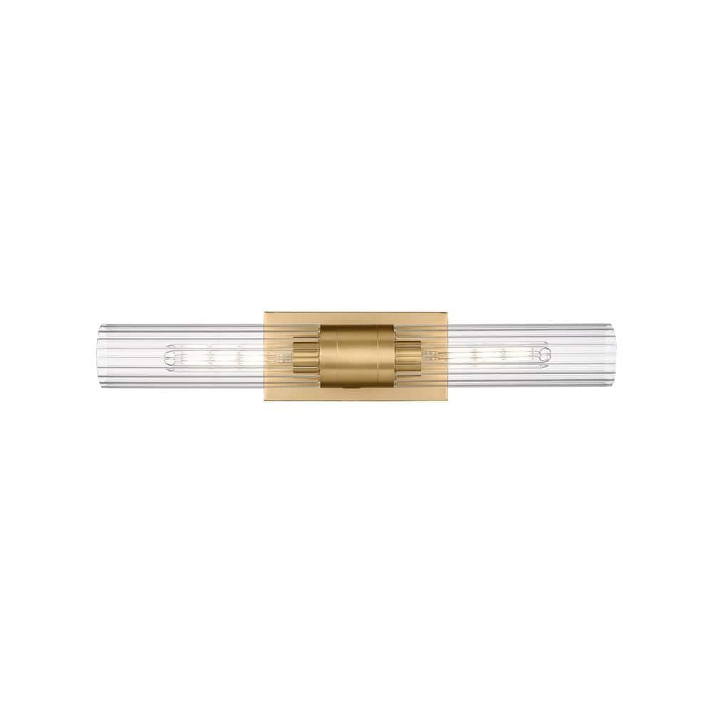 Empire 24.75 in. 2-Light Brushed Brass Vanity Light with Glass Shade price history on PriceWatchPro