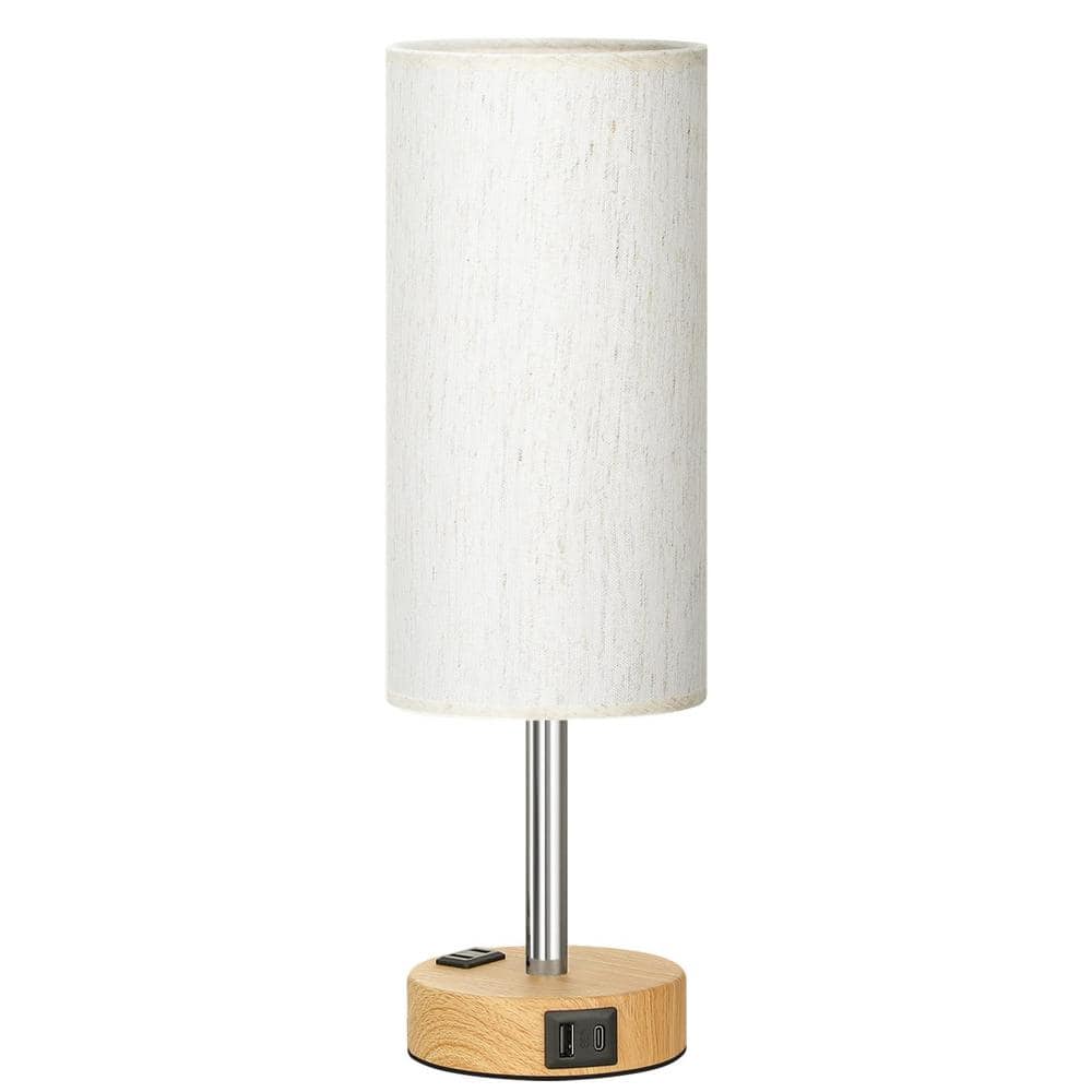 Plug and Play 14 in. Touch Wooden Dimmable Integrated LED Task and Reading 