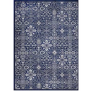 Jefferson Collection Athens Navy 7 ft. x 9 ft. Area Rug