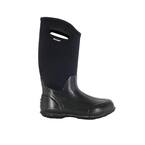 Classic High Women 13 in. Size 7 Glossy Black Rubber with Neoprene Handle Waterproof Boot