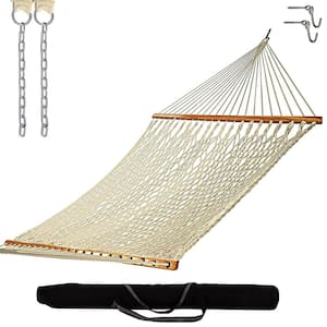 13 ft. Polyester Rope Hammock with Storage Bag - Oatmeal Color